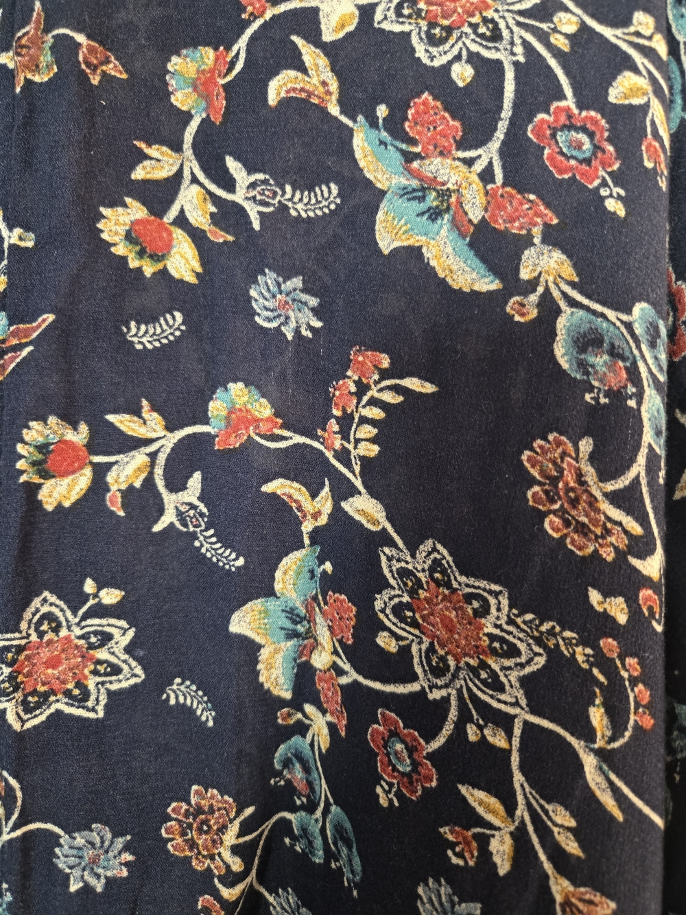 Xhilaration Black Floral Zip-Front Drawstring Blazer - Picture 2 of 3